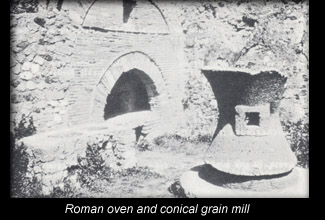 Roman oven and conical mill